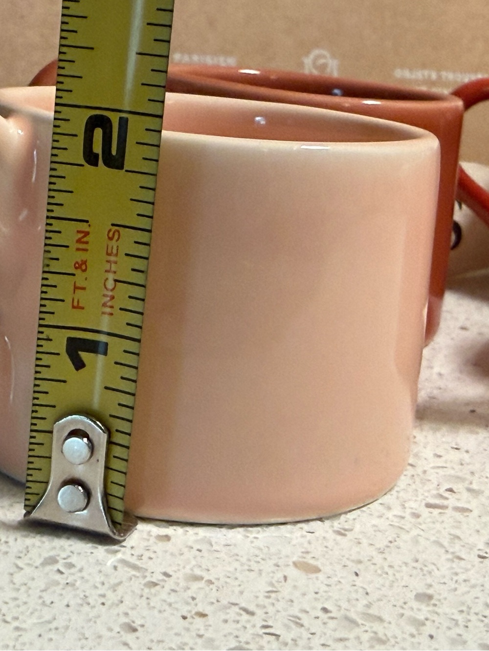 Sezane Set of 4 Ceramic Espresso Cups -Red, Terracotta, Blush & Pink -New in Box - Picture 7 of 15